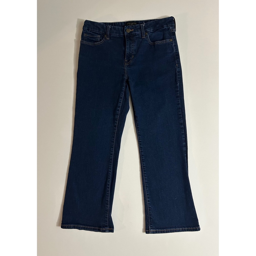 Banana Republic Cropped Bootcut Jeans Dark Wash Indigo 29/8 Womens Denim